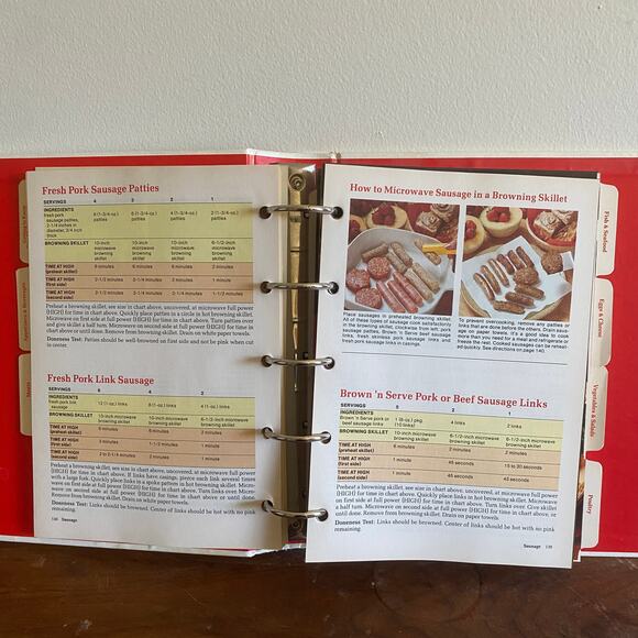 Vintage 1982 HPBooks Hardcover 5 Ring Binder Microwave Cookbook - Picture 7 of 12